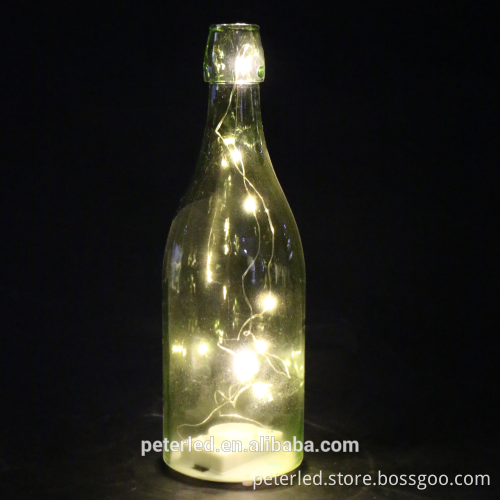 water bottle with led copper wire light coloful light for shop window decoration